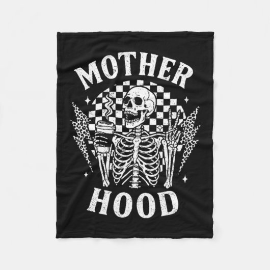 Grappig Skelet Moederschap Grappig Moeder Leven Ko Fleece Deken (Voorkant)