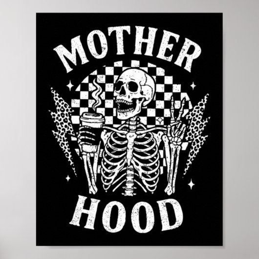 Grappig Skelet Moederschap Grappig Moeder Leven Ko Poster (Voorkant)