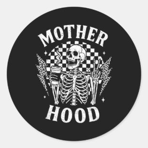 Grappig Skelet Moederschap Grappig Moeder Leven Ko Ronde Sticker