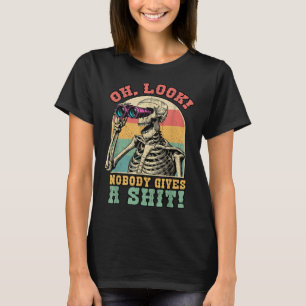 Grappig skelet Oh kijk niemand geeft een sarcastis T-shirt