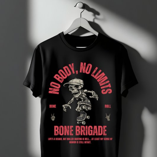 Grappig skelet rolschaatsen Bone Brigade  T-shirt