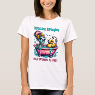 Grappig skelet sarcasme woord art t-shirt