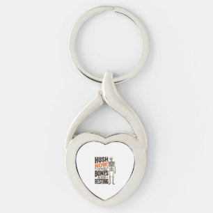 Grappig Skelet Shirt, Stilstaan Nu Halloween Gravu Sleutelhanger