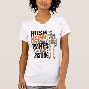 Grappig Skelet Shirt, Stilstaan Nu Halloween Gravu T-shirt
