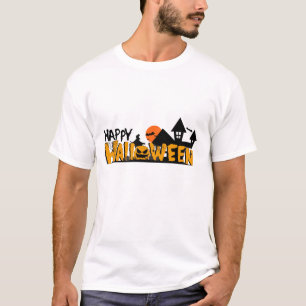 Grappig skelet spook met pompoenbier Halloween A T-shirt
