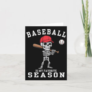 Grappig Skelet Sportspeler Honkbal Is Mijn Favorie Kaart