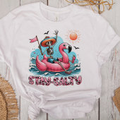 Grappig skelet "Stay Salty" Zomerstrand T-shirt