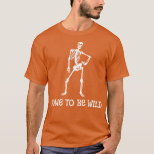 Grappig Skelet Striking a Pose on Dark T-shirt