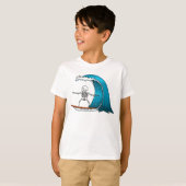 Grappig skelet surfen t-shirt (Voorkant volledig)