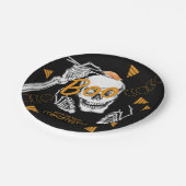 Grappig skelet Sushi Halloween Verjaardagsfeest Papieren Bordje (Gekanteld)