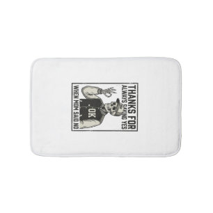 Grappig skelet vader zegt ja vintage shirt ontwerp badmat