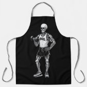 Grappig skelet Vaderdag Dad Bod trainen Schort (Voorkant)