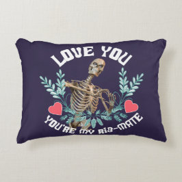 Grappig Skelet Valentijn Rib Genoot Goth Humor Accent Kussen