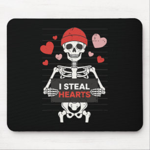 Grappig Skelet Valentijnsdag Ik Steel Harten Xoxo Muismat