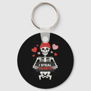Grappig Skelet Valentijnsdag Ik Steel Harten Xoxo  Sleutelhanger