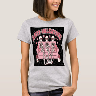 Grappig skelet Valentijnsdag ontwerp voor vrouwen T-shirt