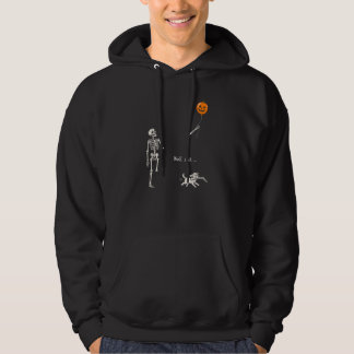 Grappig Skelet Verloren Ballon Hond Halloween Hoodie