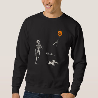 Grappig Skelet Verloren Ballon Hond Halloween Trui