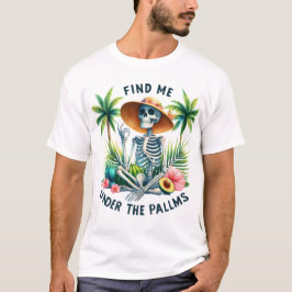 Grappig skelet Vind me onder de Palms zomer T-shirt