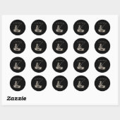 Grappig Skelet Vissen Nog Eén Vis Boot Ronde Sticker (Vel)