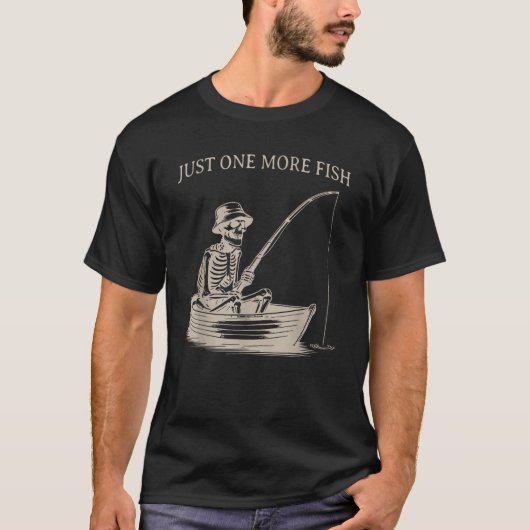 Grappig skelet Vist nog één visboot T-shirt (Voorkant)