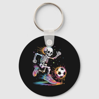 Grappig Skelet Voetbal Drip Druppelende Jongen Jeu Sleutelhanger