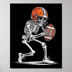Grappig Skelet Voetbal Halloween Kostuum Jongens K Poster