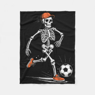 Grappig Skelet Voetbal Mannen Jongens Kinderen Hal Fleece Deken