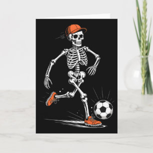 Grappig Skelet Voetbal Mannen Jongens Kinderen Hal Kaart