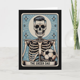 Grappig Skelet Voetbal Vader Tarotkaart Halloween Kaart