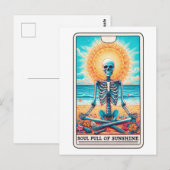 Grappig Skelet Vol Zonneschijn Meditatie Tarot Briefkaart (Voorkant / Achterkant)
