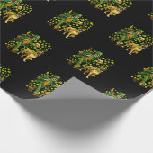 Grappig Skelet Wandelend Great Dane Gotische Hond  Cadeaupapier (Hoek)