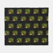 Grappig Skelet Wandelend Great Dane Gotische Hond Fleece Deken (Voorkant (Horizontaal))