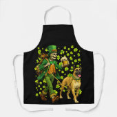 Grappig Skelet Wandelend Great Dane Gotische Hond Schort (Voorkant)