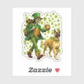 Grappig Skelet Wandelende Great Dane Gotische Hond Sticker (Vel)