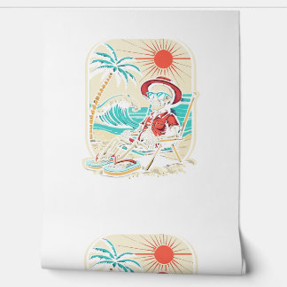 Grappig Skelet Zomer Behang