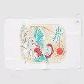 Grappig Skelet Zomer Golfhanddoek (Horizontaal)