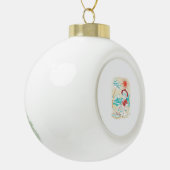 Grappig Skelet Zomer Keramische Bal Ornament (Links)