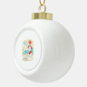 Grappig Skelet Zomer Keramische Bal Ornament (Rechts)