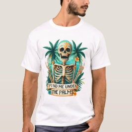Grappig skelet zomer vibes t-shirt