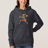 Grappig Skeleton Batting Honkbal Halloween T-Shirt (Voorkant)