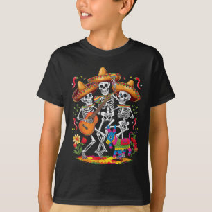 Grappig Skeleton Cinco De Mayo Fiesta Mexicaans Fe T-shirt