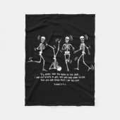 Grappig Skeleton Dansen Droge Botten komen tot lev Fleece Deken (Voorkant)