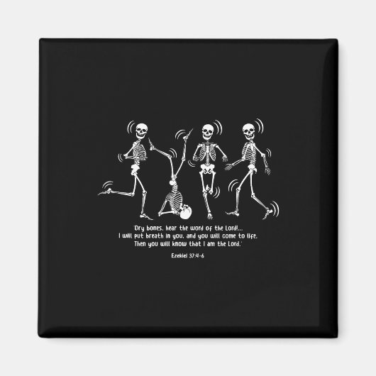 Grappig Skeleton Dansen Droge Botten komen tot lev Magneet (Voorkant)