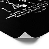 Grappig Skeleton Dansen Droge Botten komen tot lev Poster (Hoek)