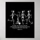 Grappig Skeleton Dansen Droge Botten komen tot lev Poster (Voorkant)