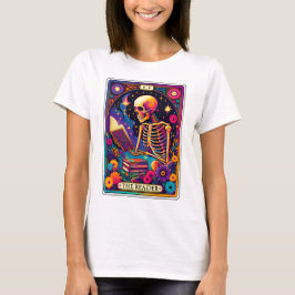 Grappig Skeleton De lezer Tarot T-shirt