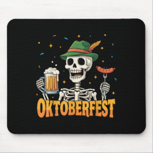Grappig Skeleton Drink Duitse Beer Mannen Vrouwen Muismat