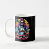 Grappig Skeleton Dromen Over Halloween Zomer V Koffiemok (Links)