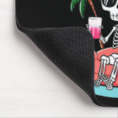 Grappig Skeleton Flamingo ZomerTussen Vibes Hallow Muismat (Hoek)